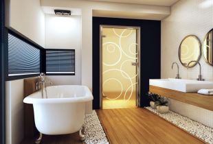 How to choose a door to the bathroom (20 photos)