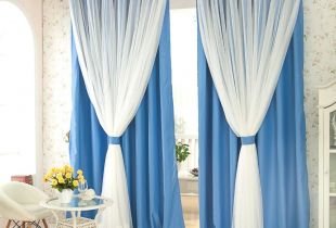 Double curtains - beautiful comfort in the interior (24 photos)