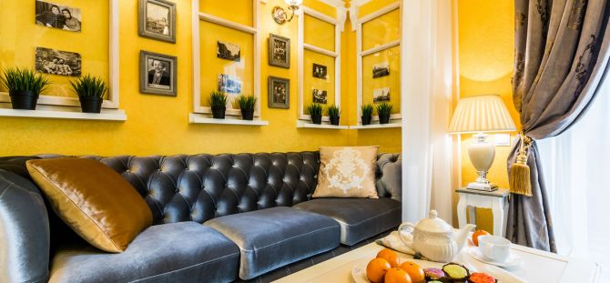 Yellow living room (50 photos): beautiful combinations with other colors in the interior