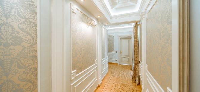 Wall panels in the corridor: protection and stylish design (55 photos)