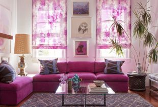 Ruang tamu merah jambu (40 gambar): contoh dalaman yang indah dan kombinasi warna
