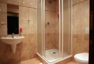 Bathroom interior with shower