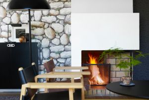 Тапет с имитация - естествени текстури в интериора (25 снимки)