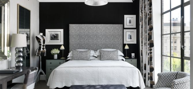 Black and white bedroom (50 photos): beautiful interiors with fashionable accents