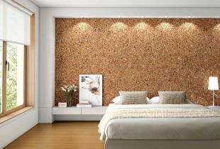 Cork wallpaper in the interior (22 photos)