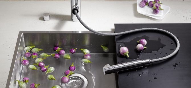 The mixer with a sliding watering can: the progressive kitchen tool for active users (22 photos)