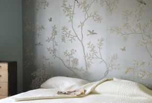 Fabric wallpaper: luxury and chic texture (34 photos)