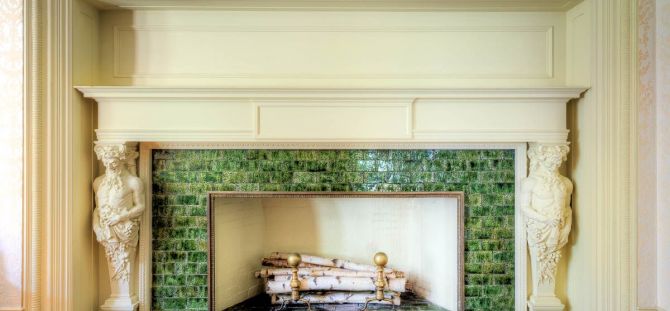 Fireplace tile: rules for choosing the right material (33 photos)