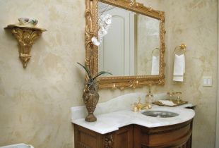 Decorative plaster in the bathroom (19 photos)