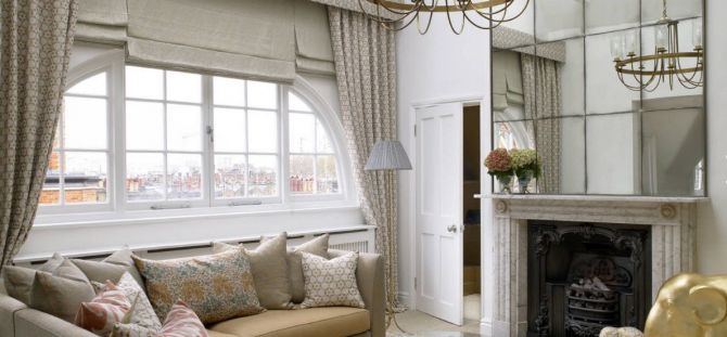 Curtains on arched windows: how to choose the right one (23 photos)