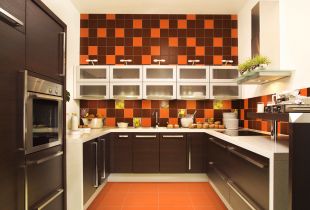 Orange tile: sunny mood in the house (20 photos)