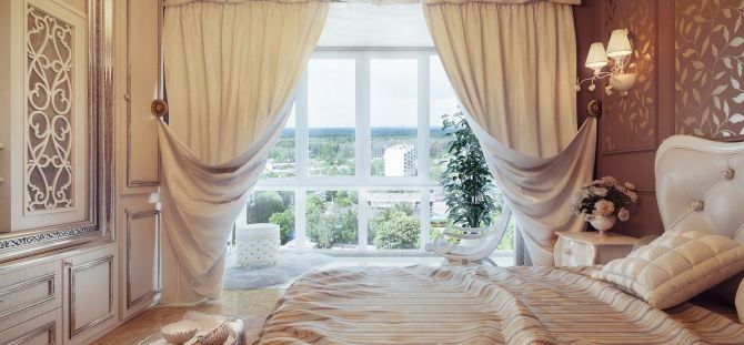 How to choose curtains for the bedroom: mounts, materials, colors and styles (25 photos)