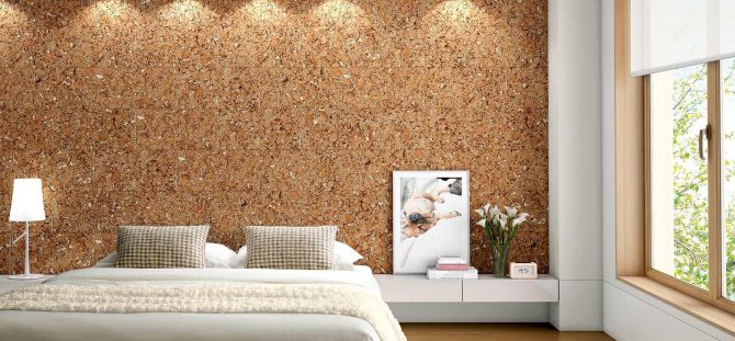 Cork wallpaper in the interior (19 photos): eco-friendly room decoration