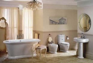 Creating different styles in the interior of the bathroom