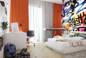 Графити в интериора на апартамента (20 снимки)