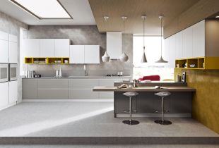 Metallic kitchen: advantages and variety of color palette (26 photos)