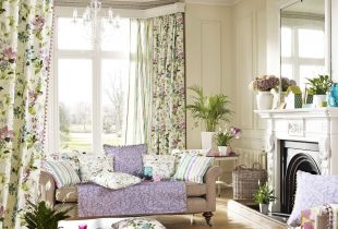 Curtains with flowers: 10 simple rules for use in the interior (23 photos)