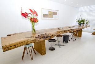 Oak table as an element of decor (29 photos)