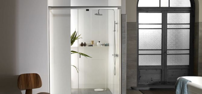 Design of a shower without a pallet: practical and stylish (53 photos)