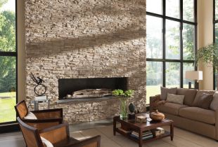 Gypsum decorative stone in the interior: new opportunities (23 photos)