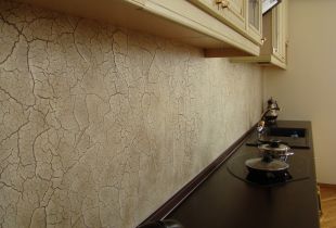 Decorating the kitchen with decorative plaster - a stylish solution (25 photos)