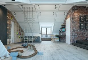 Creating a loft style in the room of a kid and a teenager (23 photos)