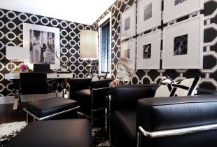Ruang tamu hitam dan putih (50 gambar): dalaman moden dengan aksen yang terang