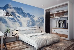 3d wallpaper in the interior (54 photos): kitchen, living room or bedroom with volumetric effects