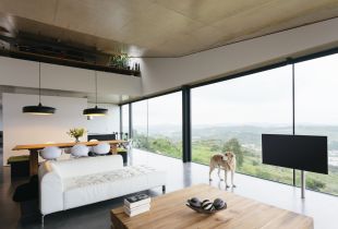 Panoramic windows in the interior of houses and apartments (20 photos)