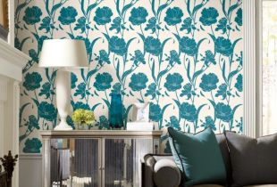 Turquoise wallpaper for walls: successful color combinations (96 photos)