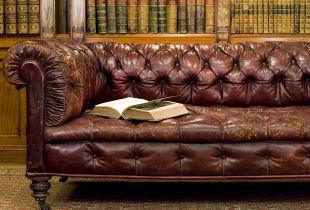 Sofa spanduk: bagaimana untuk memberikan kehidupan kedua ke perabot kerusi (24 foto)