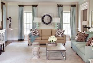 Design of a living room with two windows (52 photos)