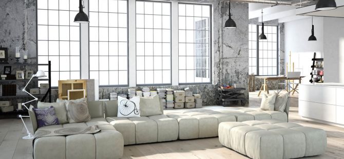 Industrial style in the interior of the apartment (20 photos)