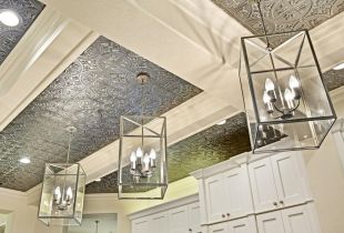 Ceiling design in the kitchen: interesting ideas (29 photos)