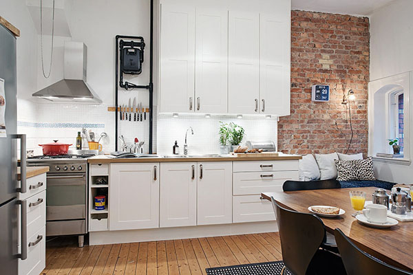 Bright kitchen living room