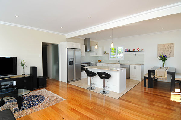 Stylized kitchen living room