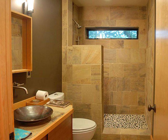 Bathroom design with window