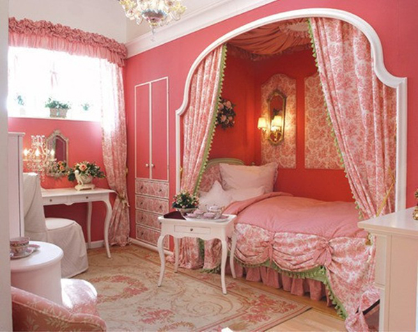 Nursery for the girl with pink stylization