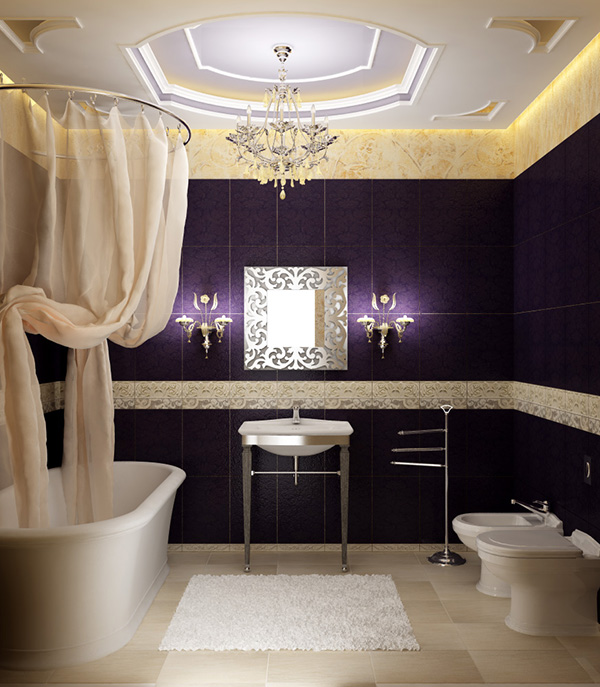 Bathroom purple