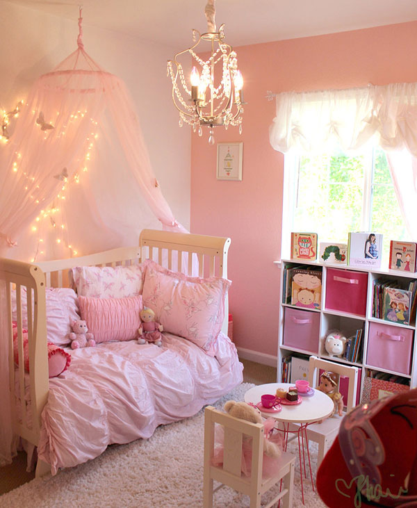 Stylized nursery for a girl