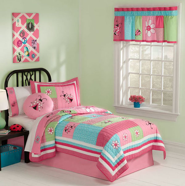 Nursery for a girl with a pink crib