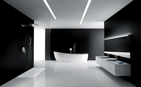 Bathroom black and white