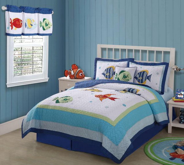 Furniture for the nursery in a marine style