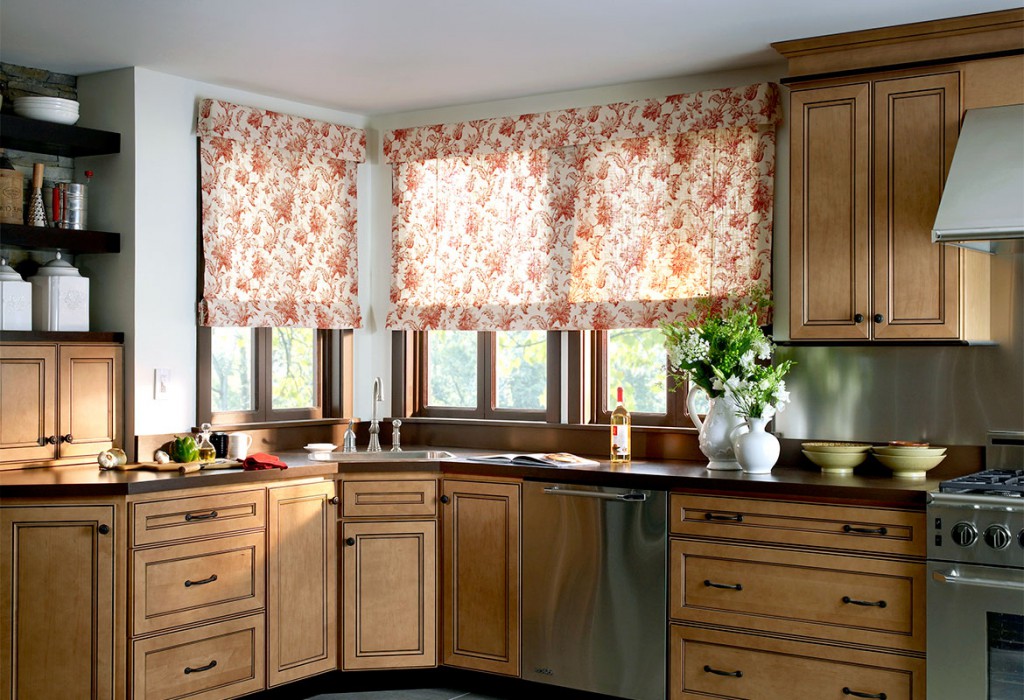 Roman rustic kitchen curtains