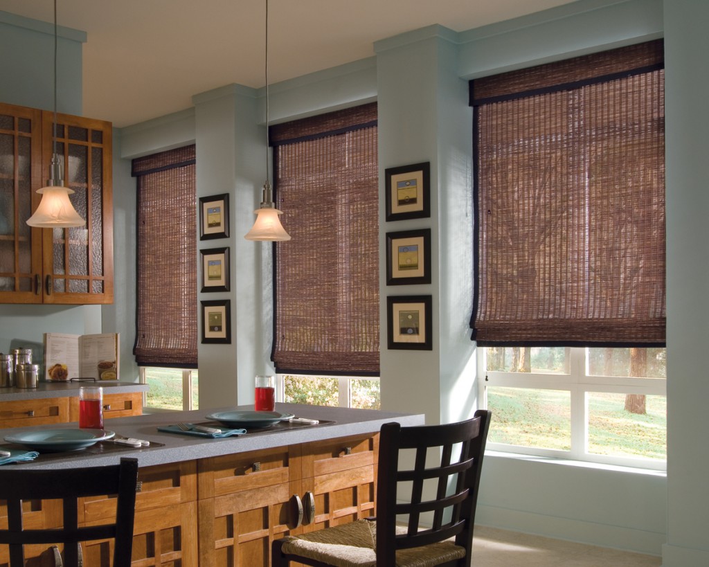 Bamboo curtains for the kitchen