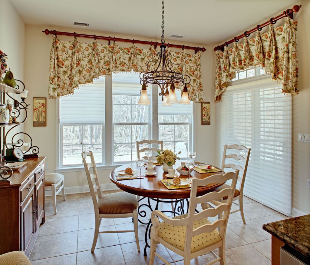 Short country style kitchen curtains