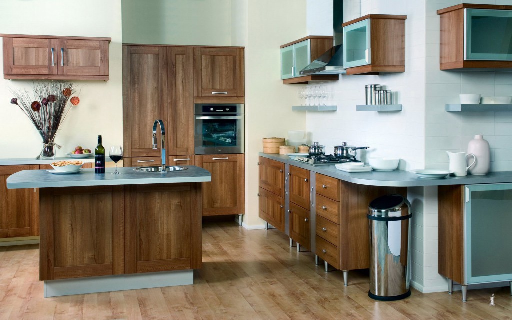 Taupe stylish kitchen