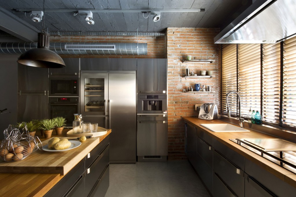 Cozy loft style kitchen