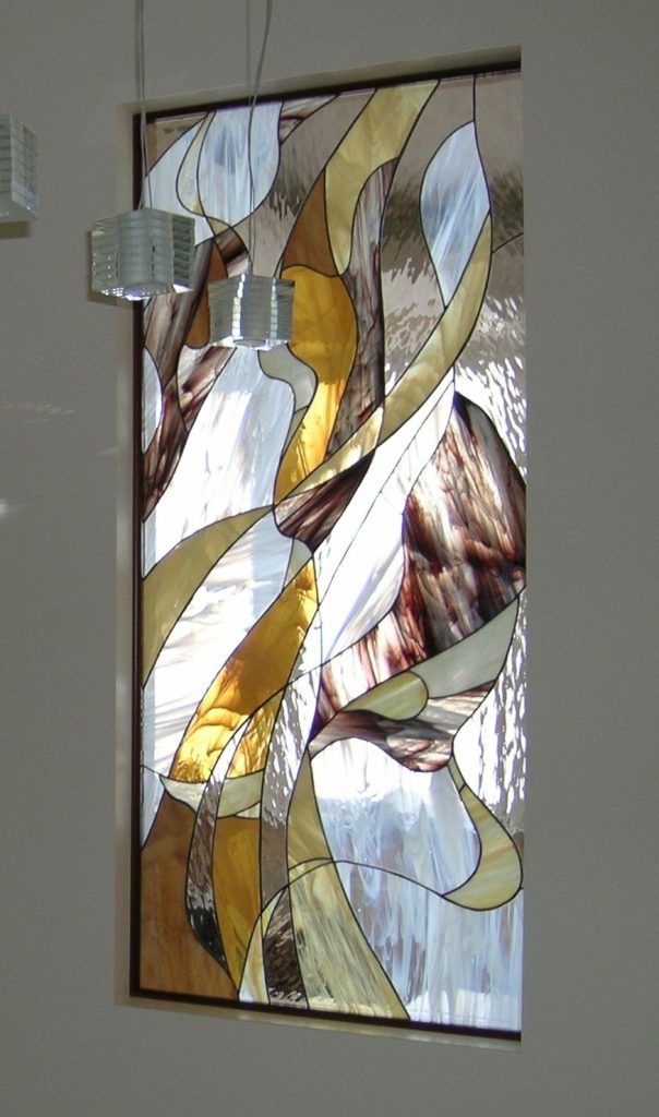 Stained glass window in the house