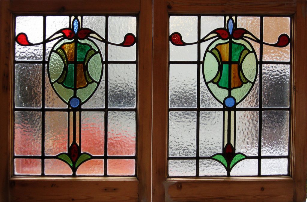 Stained glass at the front door